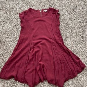 Silence + noise maroon dress